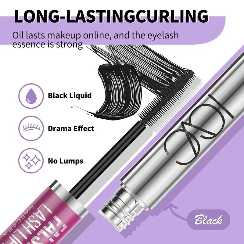 Curling Mascara Verlengende Mascara Slanke Dikke Curling Anti-Zweet Aanhoudende Niet-Vlek Mascara Lang Dragende Oogcosmetica