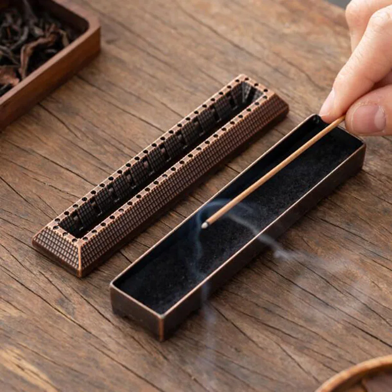 Creative Alloy Incense Box indoor Sandalwood Incense Holder Fragrance Incense Accessories Home Ornaments Decoration