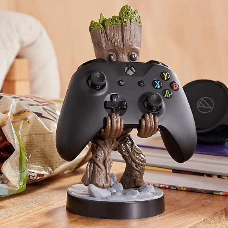 Tree Man Game Console Controller Stand Black Warrior Stand Cartoon Anime Creative Phone Storage Stand Pendant Desktop Decoration