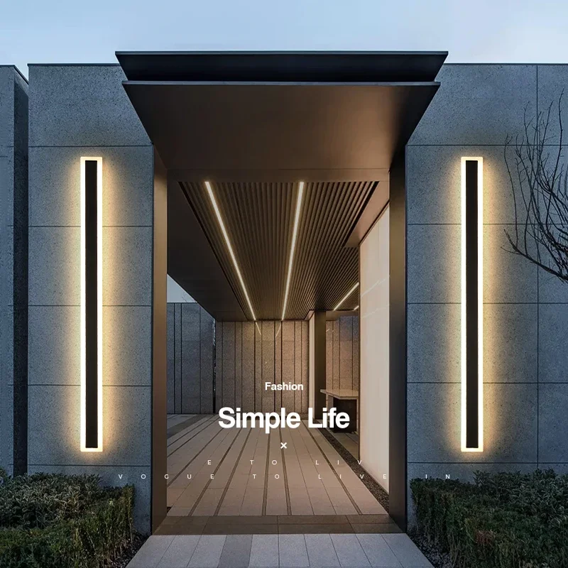 Lampada da parete moderna per esterni a LED impermeabile IP65 per villa portico giardino patio lampada da porta del garage antipioggia