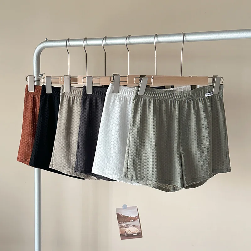 Men's Ice Silk Underwear Large Size Boxer Shorts, Loose and Breathable, Square Pants, Home Casual Simple Youth Sports Shorts