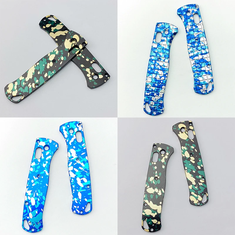 

1 Pair 3 Camouflage Colors Aluminium Alloy Folding Knife Handle Patches Scale for Benchmade Bugout 535 DIY Making Grip Parts