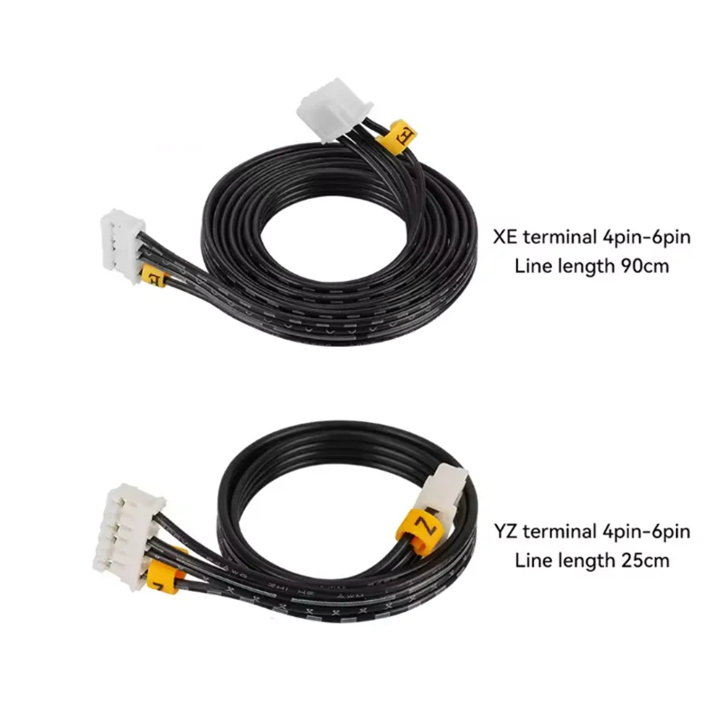 2pcs 42 Stepper Motor Line Double X/Y/Z/E Axis Stepper Motor Cables YZ Cable 25cm/ XE 90cm for KP3S /KP3S PRO 3D Printer Parts