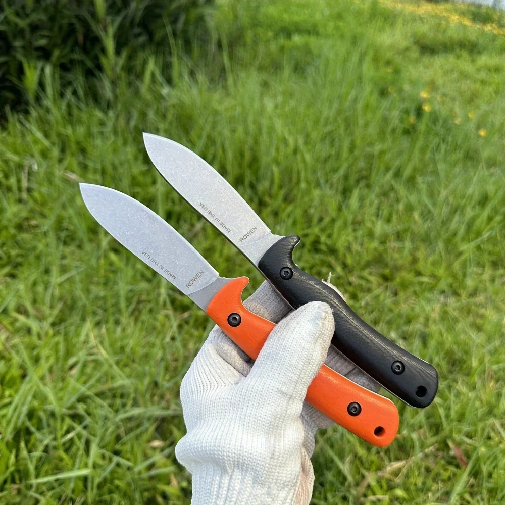 

AGK Straight Knife G10 Handle 1095 High Carbon Steel Blade Outdoor Hunting Survival Multi-functional EDC Knives Men's Gift