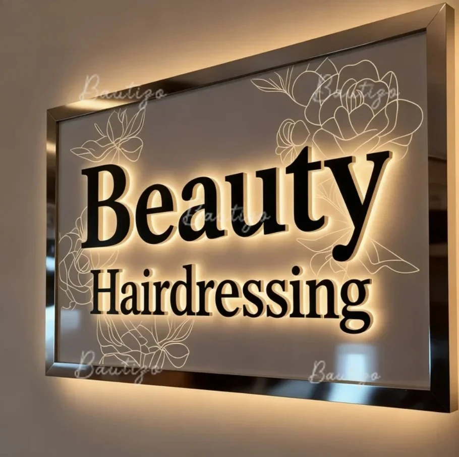 Business Custom Acrylic Signs Signage Brand Logo Wall Letter Advertising Led Luminous Sign Letters Signboard Lights Neon 3d Home