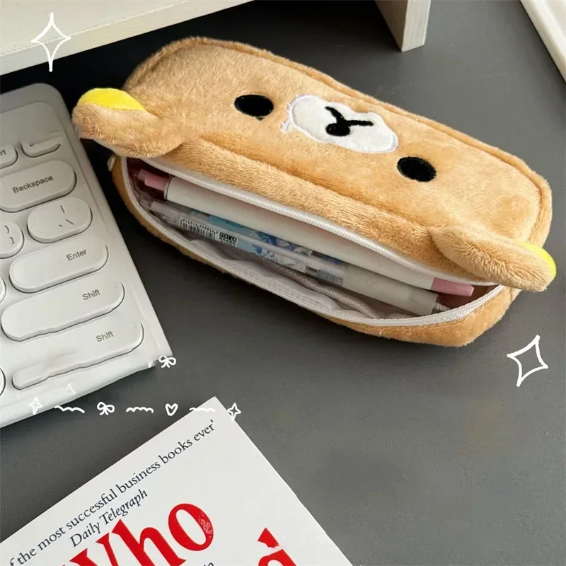 Kawaii Rilakkuma Federmäppchen für Kinder und Mädchen, niedlicher Cartoon-Bär, Federmäppchen, Organizer, Stifttasche, Schule, Schreibwaren, Geschenke, Ins Hot – Detail 6