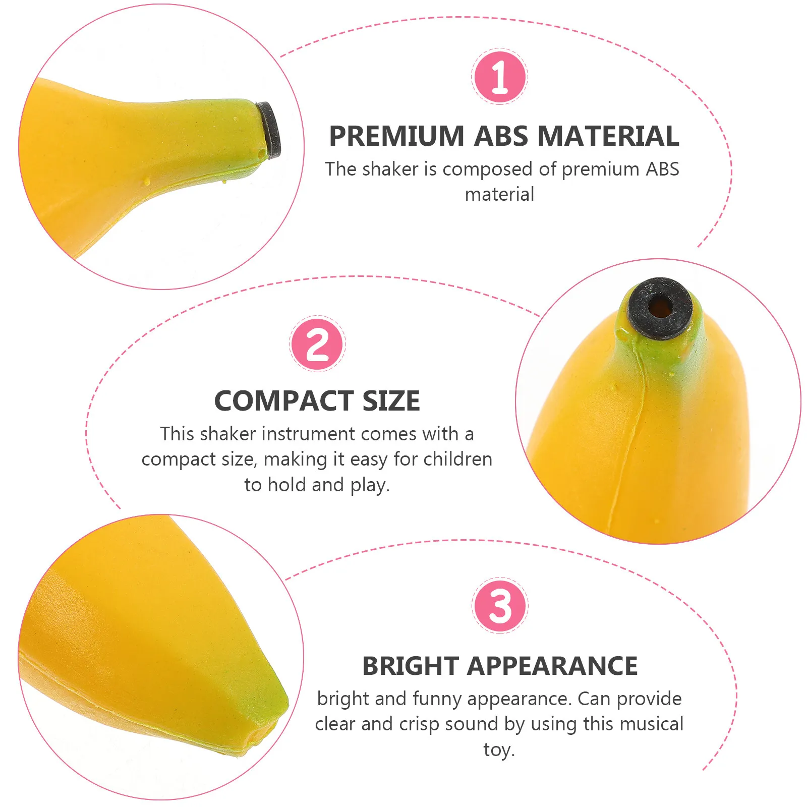 Maraca con forma de plátano, instrumento de percusión de frutas, juguete educativo, agitador musical para niños pequeños, aprendizaje temprano, 1 ud.