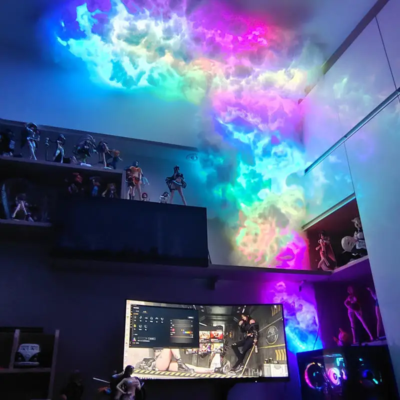 Imagem -01 - Rgb Led Thunder Cloud Light Tira de Algodão Faça Você Mesmo Sala de Jogos Parede Atmosfera Bar Festa Decoração do Festival Tira rgb led thunder cloud light tira de algodao faca voce mesmo sala de jogos parede atmosfera bar festa decoracao do festival tira 01