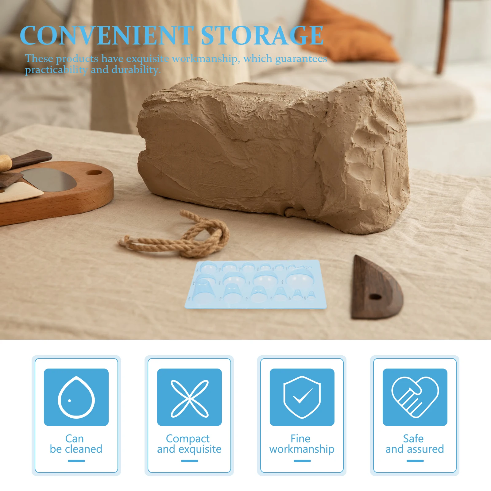 

2Pcs Plastic Molds for Clay Professional Grade Clay Gauges Half Ball Shaping Tool DIY Craft Molds Set DIY Crafts Tool