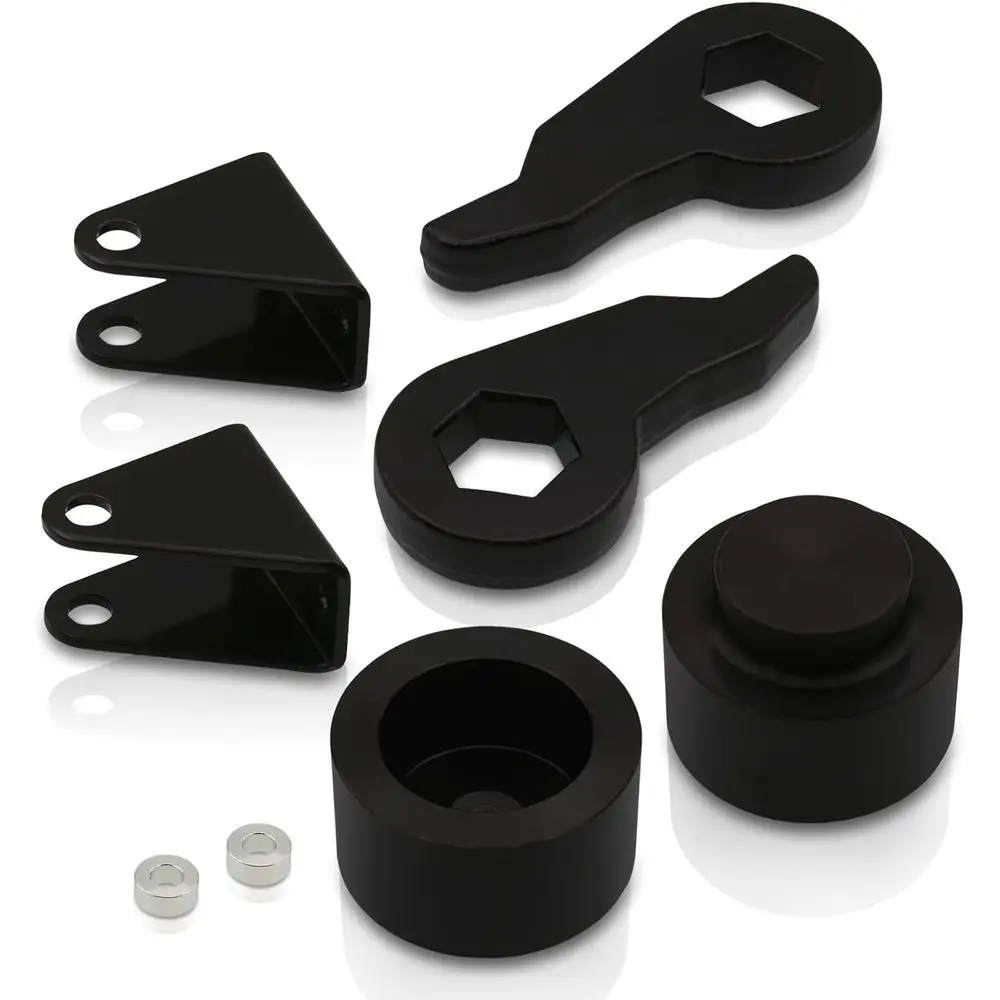 

3 3-Inch Front & 2 2-Inch Rear Leveling Kit with Shock Extenders in Black