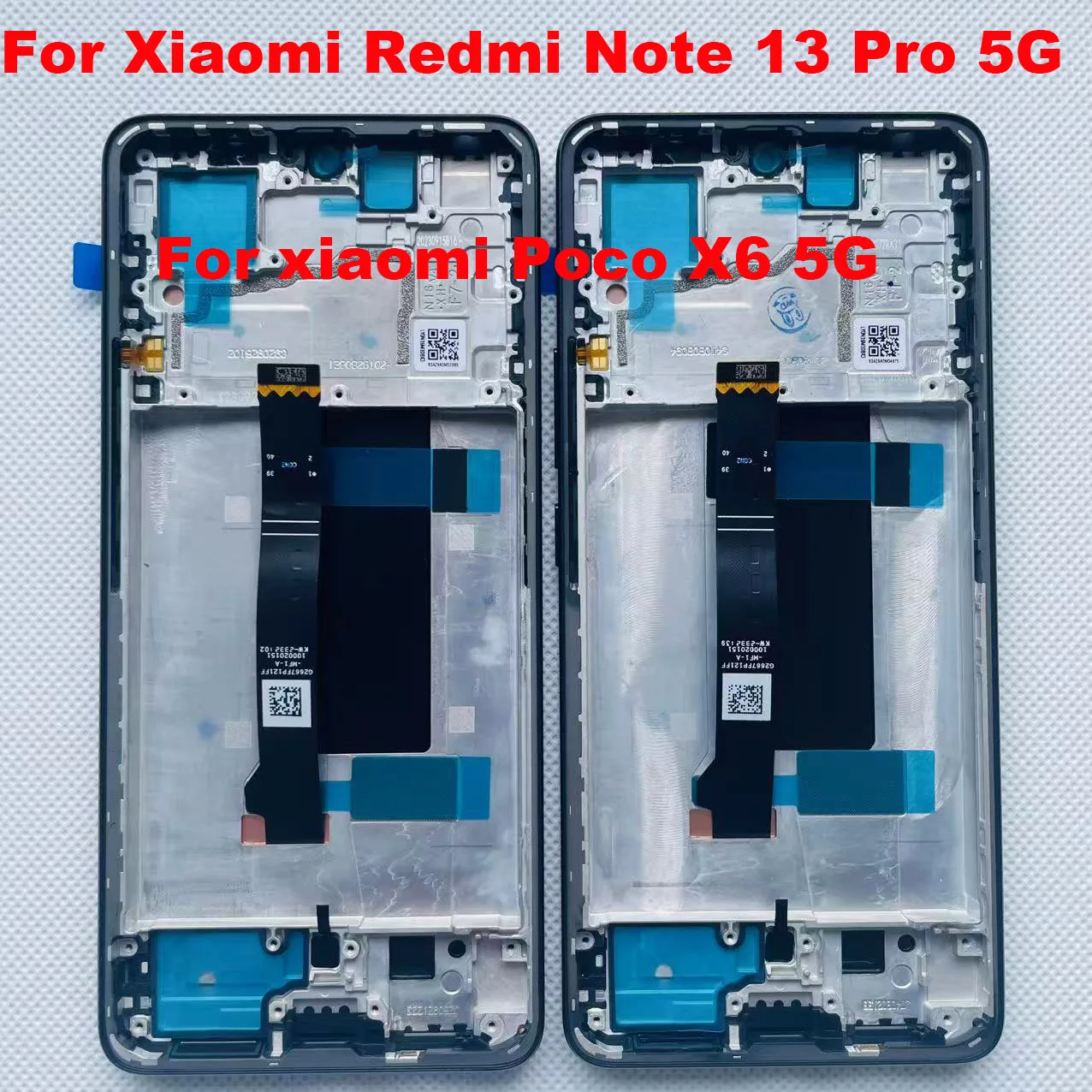Oryginalny wyświetlacz AMOLED 120Hz 6.67'' z ramką do Xiaomi Redmi Note 13 Pro 5G, ekran dotykowy (digitizer) do Xiaomi Poco X6 5G — zdjęcie produktu 3