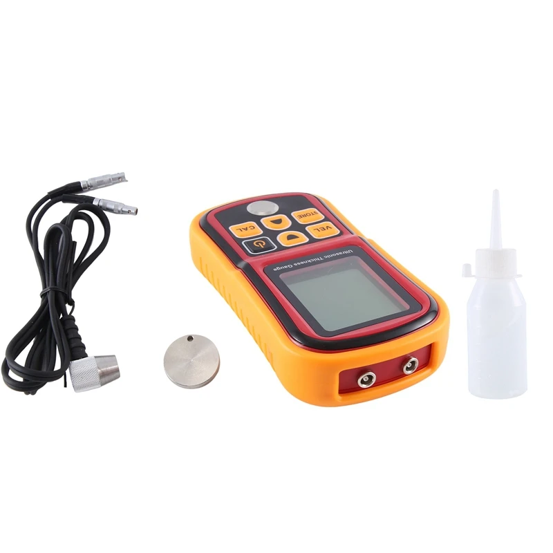 

Ultrasonic Thickness Gauge Digital LCD Ultrasonic Thickness Meter Tester Gauge GM100 1.2-225Mm(Steel) 0.1Mm Resolution