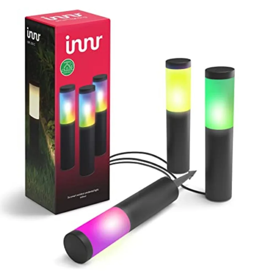 innr Smart Outdoor Lights Color Pathway Lights Works with Philips Hue* Alexa Hey Google SmartThings Hub Required Zigbee Outdoor