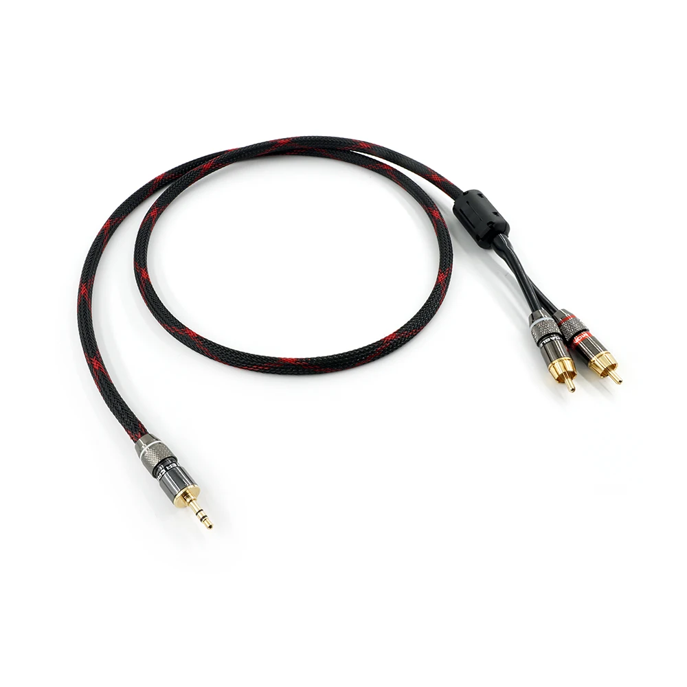 ​ ​ كابل Pro Audio 3.5 مم إلى Dual XLR: ستيريو TRS مطلي بالذهب ومحمي لأنظمة HiFi ​