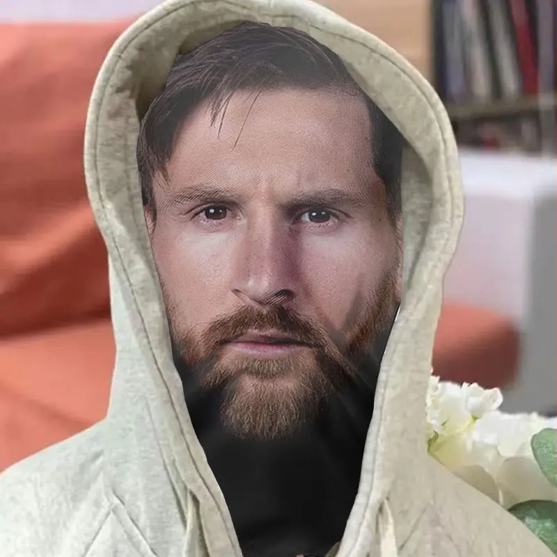 3D Printed Cristiano Ronaldo Funny Mask Cosplay Soccer Superstars Elastic Mesh Full Face Breathable Masks Balaclava Headcovers