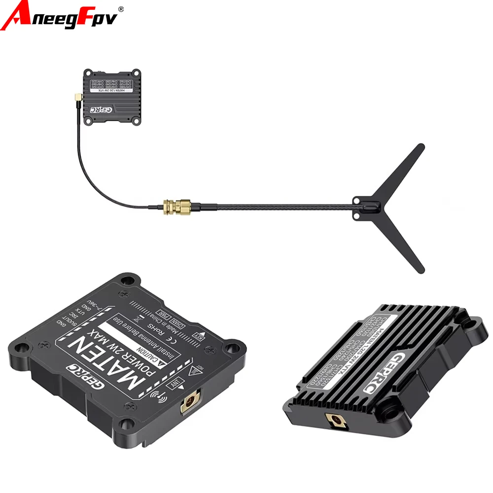 

New GEPRC MATEN 1.2G 2W VTX 25mW/2000mW VTX Transmitter Transmitting Module 1080 Mhz -1360 Mhz for FPV Drone Model