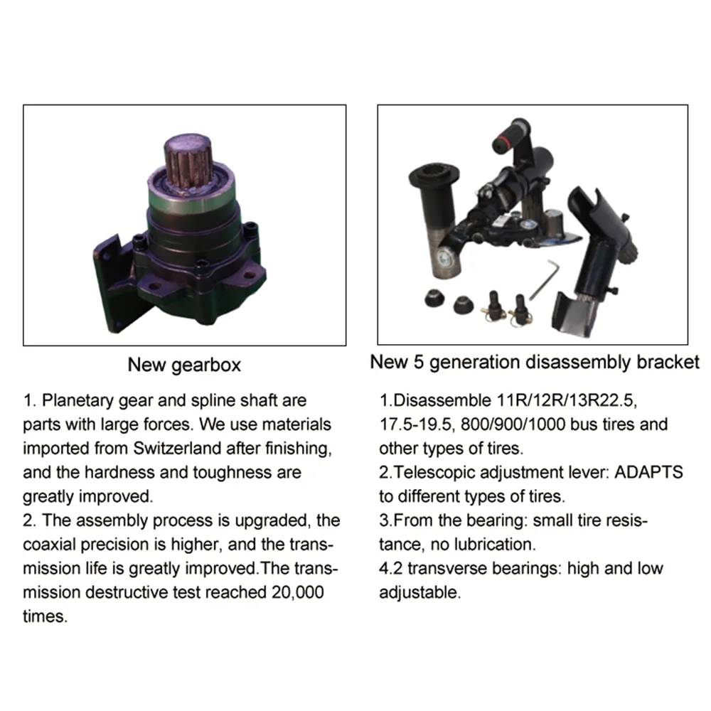 مبدل الإطارات الهوائية ذو الأسطوانة الواحدة المعتمد من CE شديد التحمل لإطارات السيارات والشاحنات #4