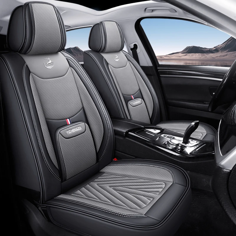 

Чехлы на передние двухместные автомобильные сиденья, со встроенной фиксированной поясничной опорой, универсальный стиль, подходят для большинства моделей.