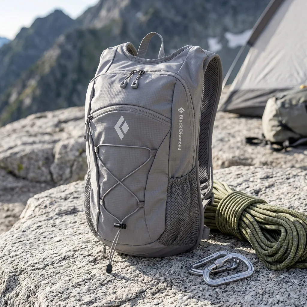 Outdoor hardcore backpack, black diamond hiking bag, headlight rope kit, waterproof and wear-resistant tool backpack