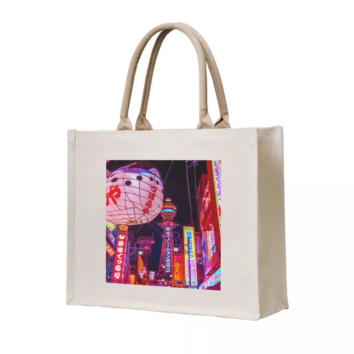 

Electric Postcard From Osaka Tote Bag canvas tote tote bag woman Handbags