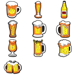 Beer Shoe Charms for Crocs Accessories Sandals Men Clogs Pins Women Badges Boy Girls Jeans Kids Decorations Buckle Shoes