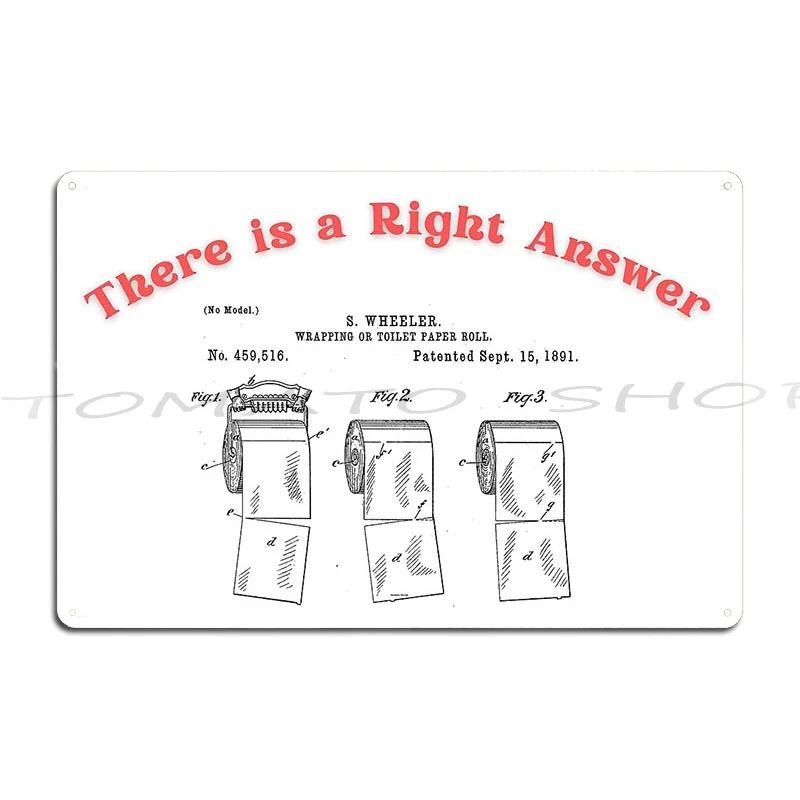 The Right Way To Hang Toilet Paper Metal Sign Cinema Designing Wall Mural Wall Designs Tin Sign Poster