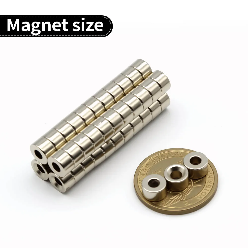 8x5-3 مللي متر سوبر قوي مغناطيس النيوديميوم N35 ندفيب المغناطيسي الدائم imanes جولة مع ثقوب مغناطيس قوي مغناطيس الثلاجة #2