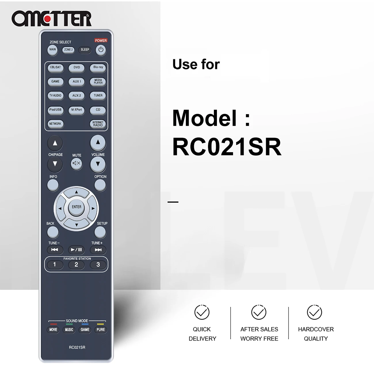 RC017SR RC021SR Replacement Remote Control Applicable for Marantz AV Surround Receiver SR5008 SR6006 SR6007 SR6008 NR1604