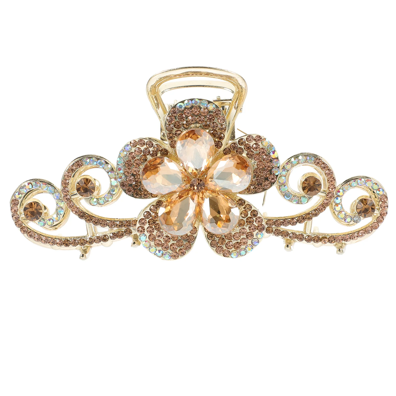 

Large Rhinestone Sturdy Alloy Jaw Women Secure Grip Updos Ponytails Braids Multi-Functional Use Decorative Accessories Women