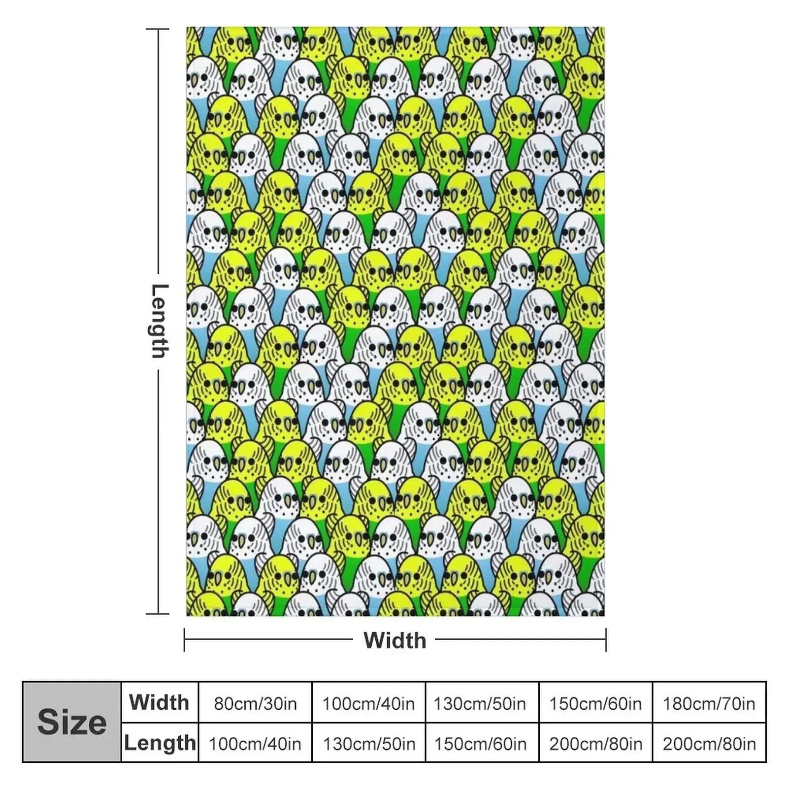 Too Many Birds! - Budgie Squad 1 Throw Blanket Decoratives Soft Plaid Sleeping Bag Blankets