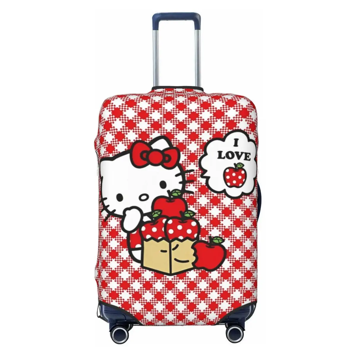 Hello Kitty Strawberry Fruit Suitcase Cover Vacation Cruise Trip Useful Luggage Supplies Protection