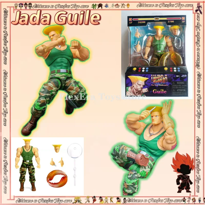 

Jada Toys Ultra Street Fighter II Guile 1/12 Collectible Action Figure Movable Joint Anime Game Model Toy Gift