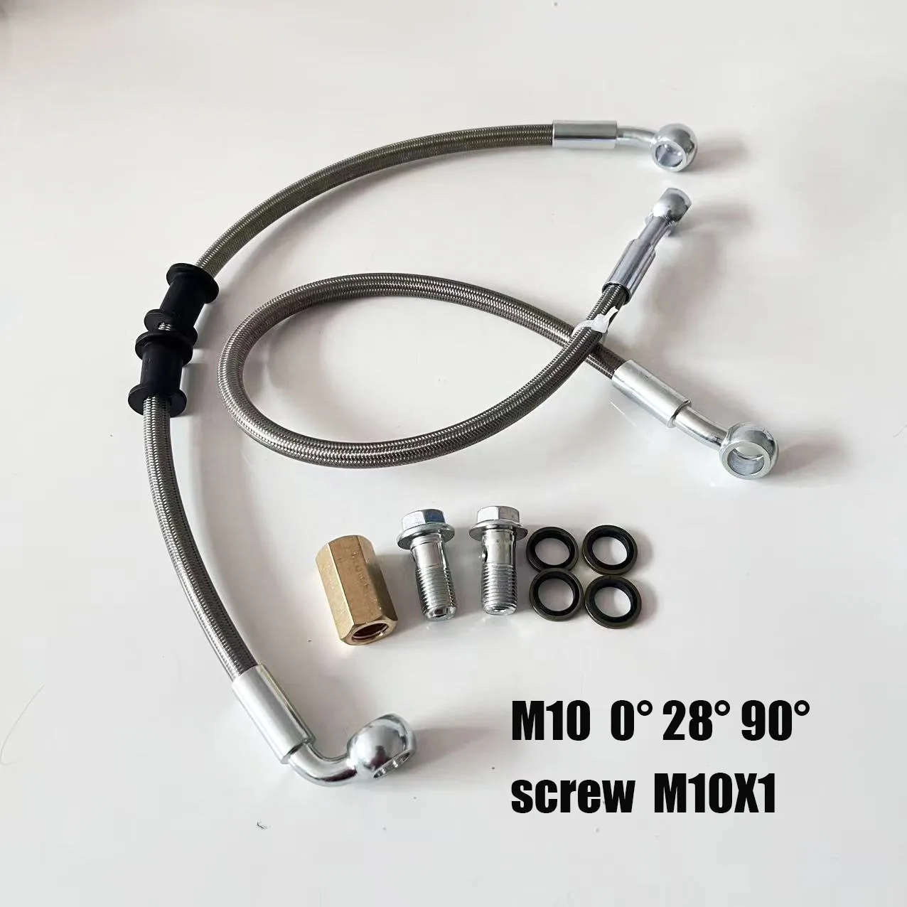 تركيبات الفرامل النحاس المقلوب خط أنابيب الملحقات برغي توصيل M10X1 دراجة نارية خرطوم الفرامل تمديد موصل مخلب خرطوم زيت