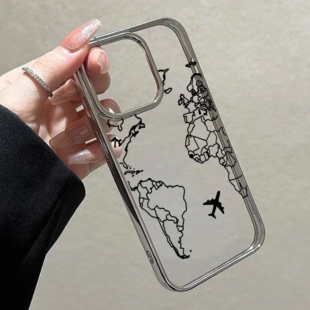 Segelndes Liebespaar Muster Transparente Hülle für iPhone 14 15 Pro Max Hüllen iPhone 12 11 13 16 17 Pro Max Plus Beschichtete Sturzsichere Hülle – Detail 9