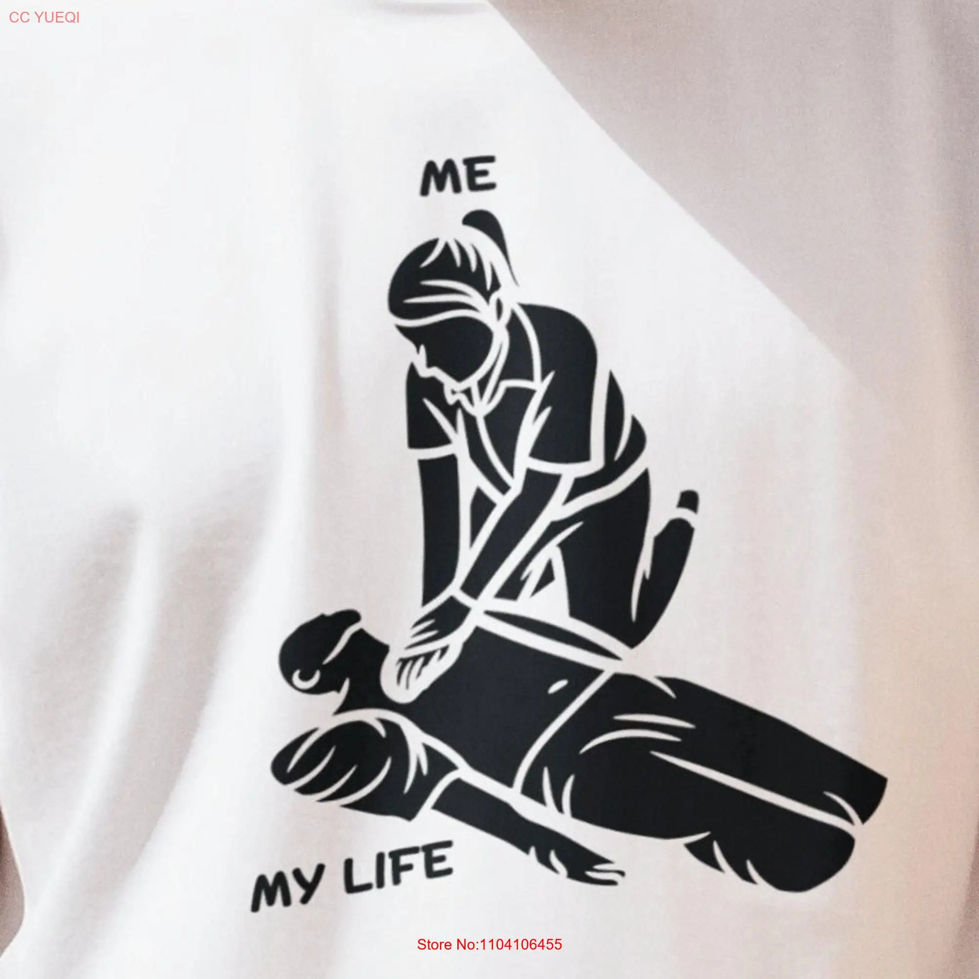 Reviving My Life A T Shirt Depicting Me Giving Heart Massage to in Humorous Design Capturing the Daily Struggle of Support