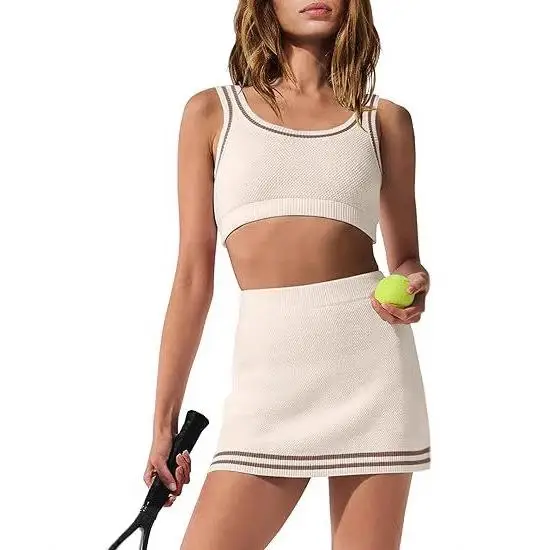 

Women's Summer Sports Breathable Knitted Set Faionable Comfortable Clothing Ensemble for Ladies