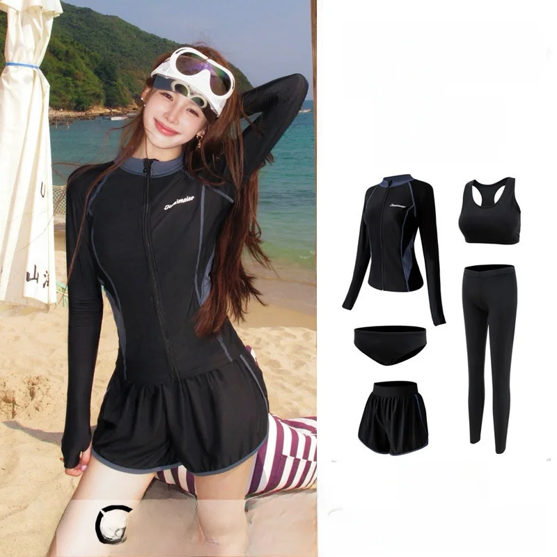 women's-swimming-suit-quick-dry-long-sleeve-long-pants-jellyfish-suit-surfing-diving-separate-floating-water-sports-set