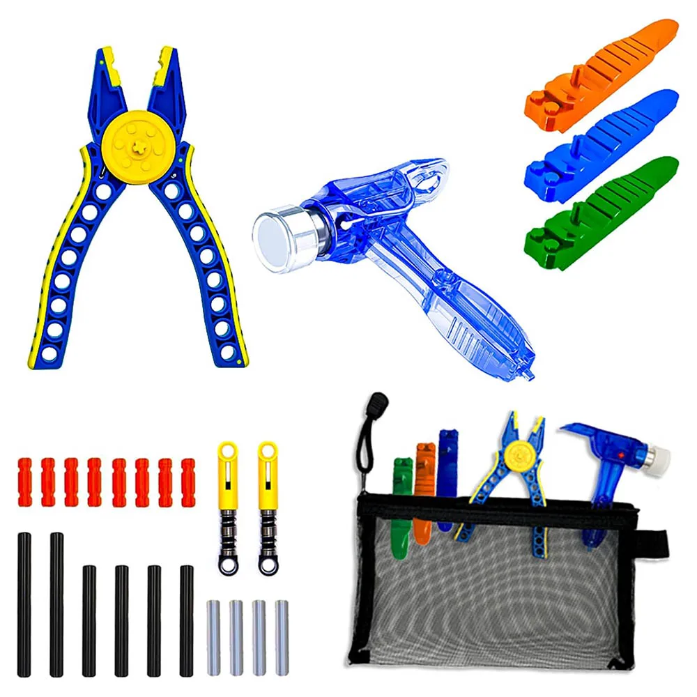 Building Blocks Tool Kit - Brick Separator, Mini Blocks Tool Set - Multi-Functional Hammer, Pliers, Axle Rods Assortment Pack