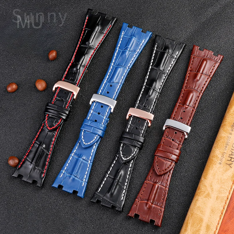 High Quality Men Cowhide Watch Strap for Audemars & Piguet  Royal Oak 15703 26471 26474 Offshore Series 28mm Watch Accessories