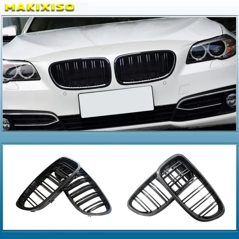

Fit For BMW F10 F11 F18 5-Series 2010-2016 Front Hood Kidney Grille Bumper Black Dual Grill Car Accessories Replacement Part