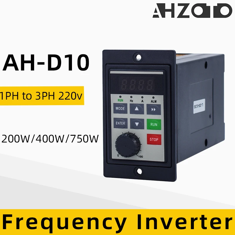 

220V VFD 0.2/0.4/0.75KW Economical Variable Frequency Drive Converter Motor Speed Vector Control Small Inverter