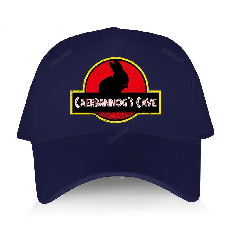 Men's summer baseball cap black Adjuatable Hat casual style Caerbannogs Cave YAWAWE Breathable hat Fishing Sun-Proof Caps