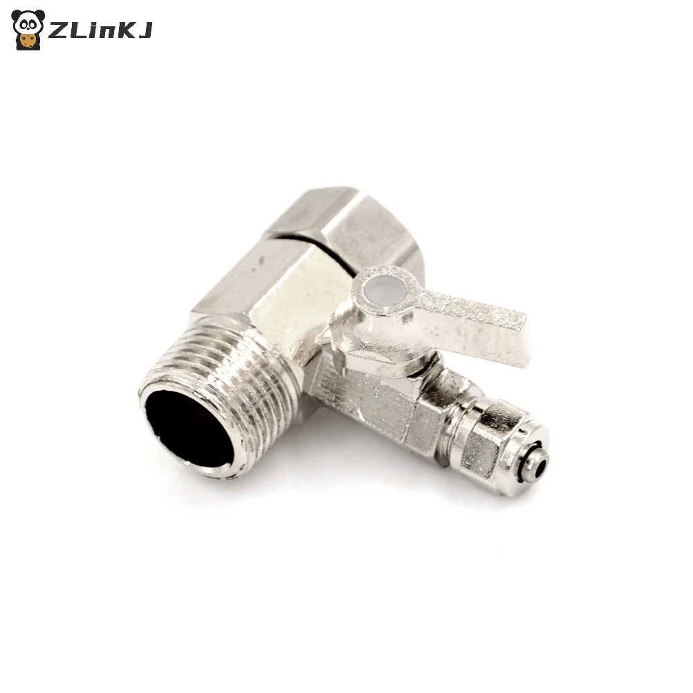 ▶1Pcs 1/2'' to 1/4'' Ball Valve Faucet Water Filter Adapter for Water Purifier Tap