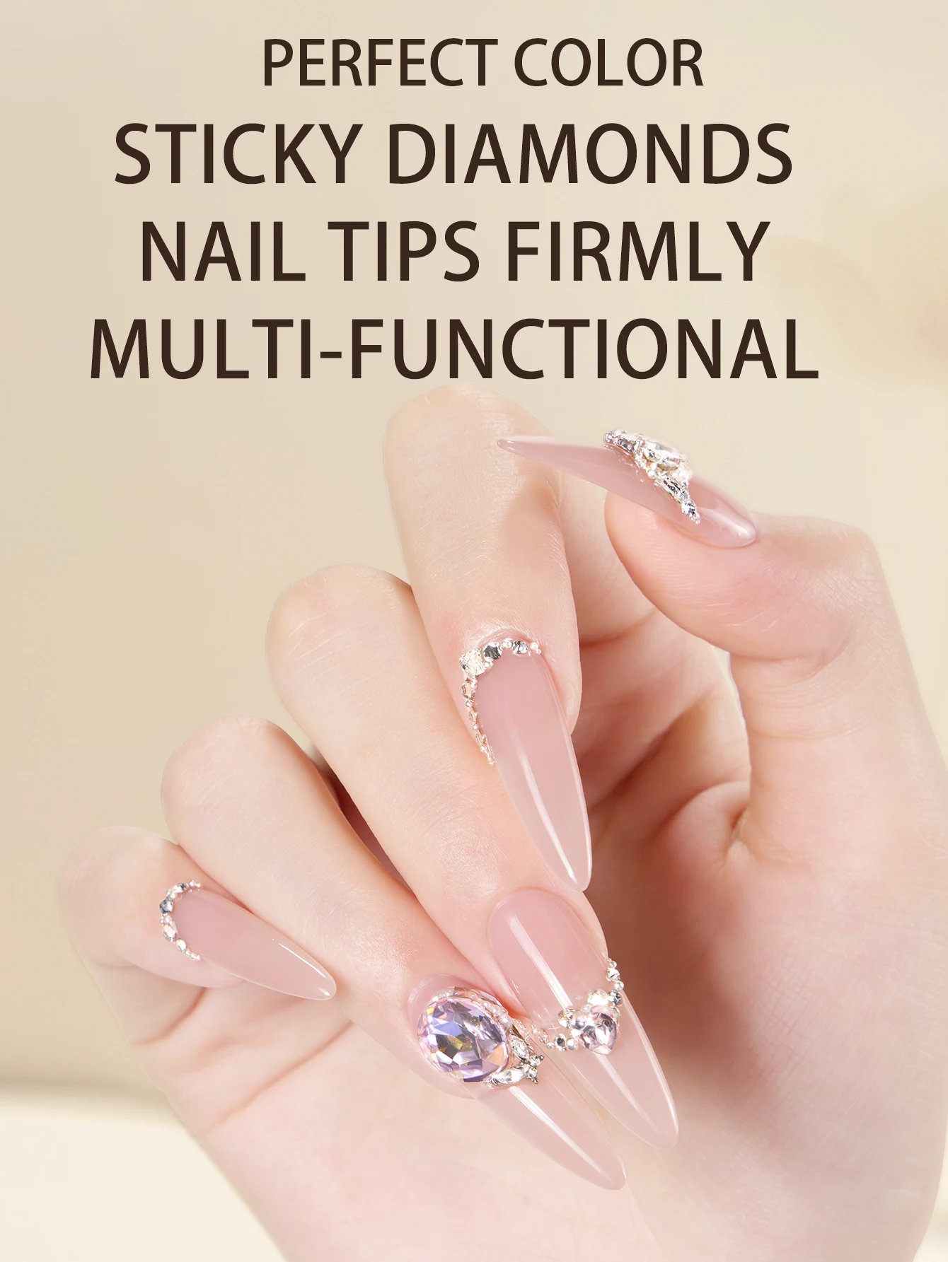 PERFEKTE FARBE 15 ml Nagelkleber zum Aufdrücken der Nägel, starke Nagelspitzen, zum Aufbürsten, langanhaltender Klebstoff, keine Heilung – Detail 6