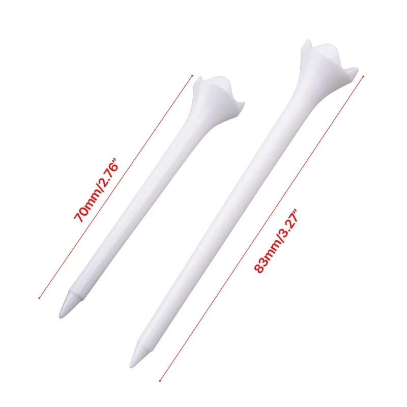 30 Pieces Golf Tees Low Resistance Golf Tees Plastic Longer Ball Base Claws Support Tees for Long Distant Hit Training