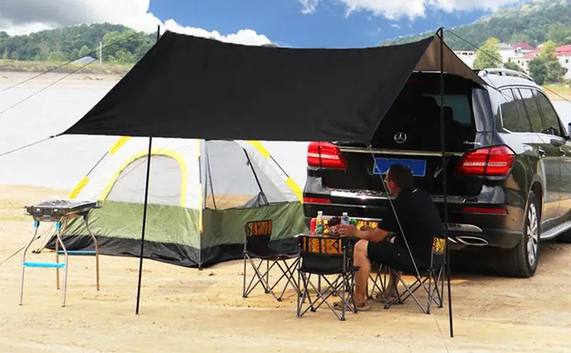 Car Awning Sun Shelter Canopy Overlanding Awning Sun Shade Protector Tent Canopy Sunscreen Waterproof Sunshade Shelter Rooftop