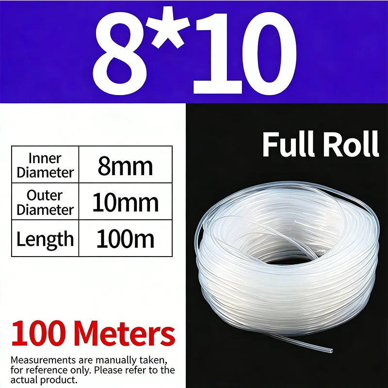 

Силиконовая трубка 328 футов (100 м), 4 мм, 6 мм, 8 мм, прозрачная, пищевая, резиновая, для аквариумных насосов, домашнего пивоварения, гибкий, нетоксичный шланг