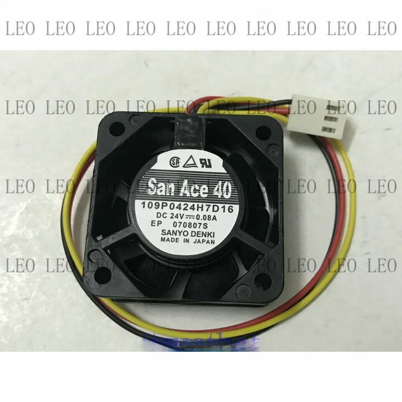 MY 1pcs For SANYO 109P0424H7D16 DC24V 0.08A 40*15MM axial flow cooling fan 3pin
