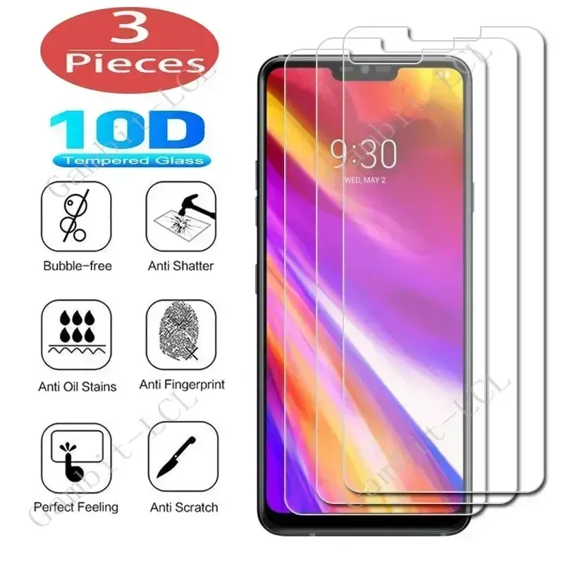 3 pçs vidro de proteção para lg q9 um v40 v50 v50s thinq g7 caber g7 + k10 2018 k11 k11 + plus q7 g6 q6 q6α filme de cobertura de tela temperada
