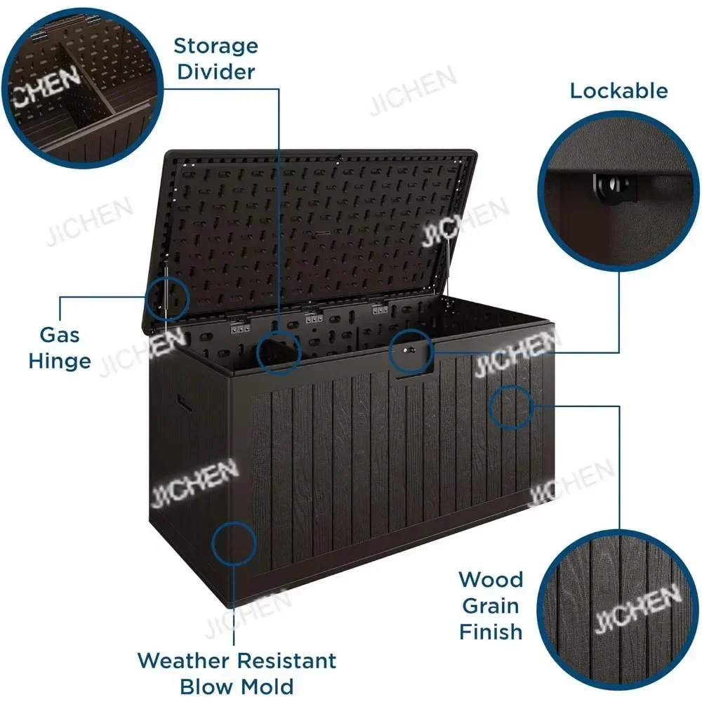 المبيعات الساخنة بني داكن صندوق التكنولوجيا الغامضة كوسكو كبير 150 جالون صندوق تخزين خارجي لعبة المنظم صناديق للملابس إغلاق